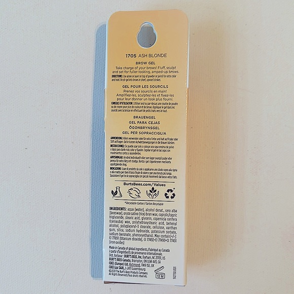 Burt’s Bees Power Brow eyebrow gel in Ash Blonde 1705 98.9% natural - Picture 2 of 3